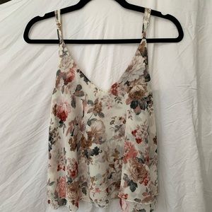 Cream Floral Top